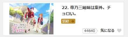 帝乃三姉妹は案外チョロい　2期　配信人気